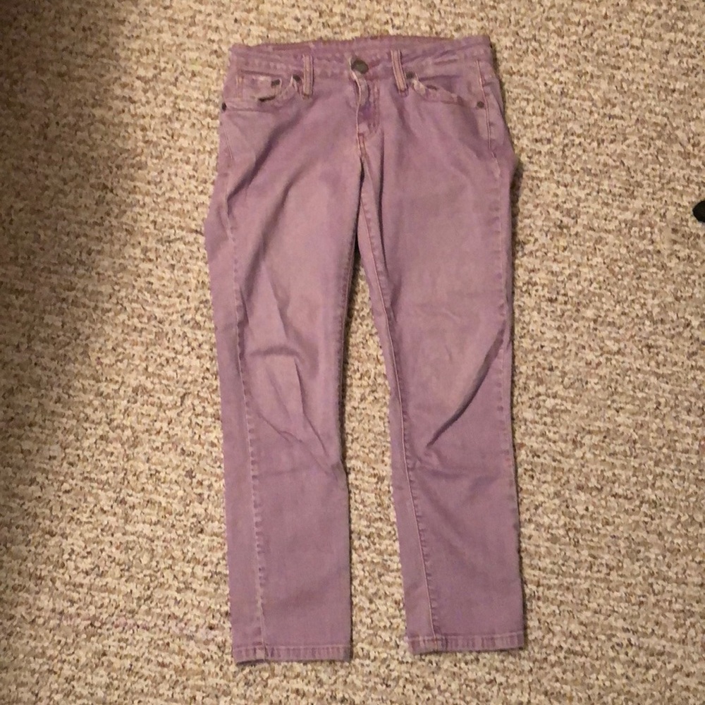M2F purple crop jeans